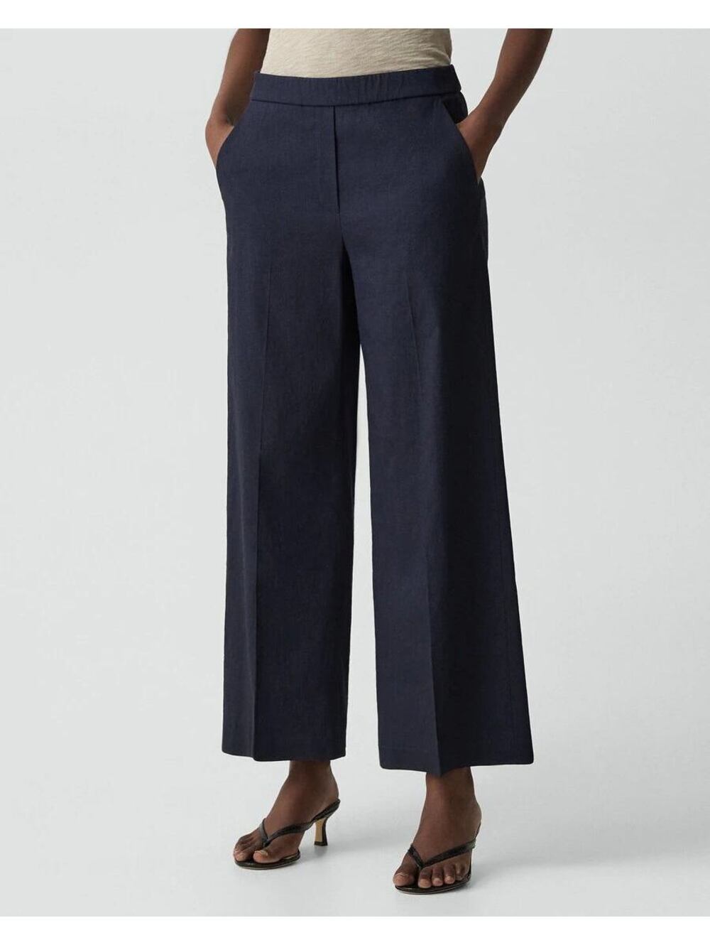 THEORY Womens Crop Wide leg pants Size 2 - Picture 1 of 6